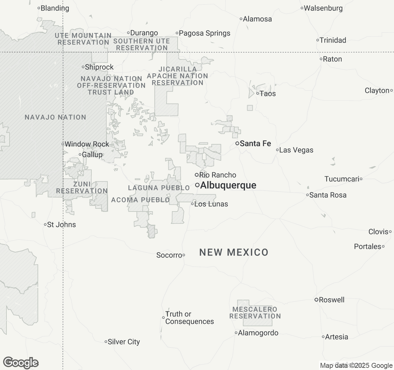 Map of Albuquerque